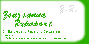 zsuzsanna rapaport business card